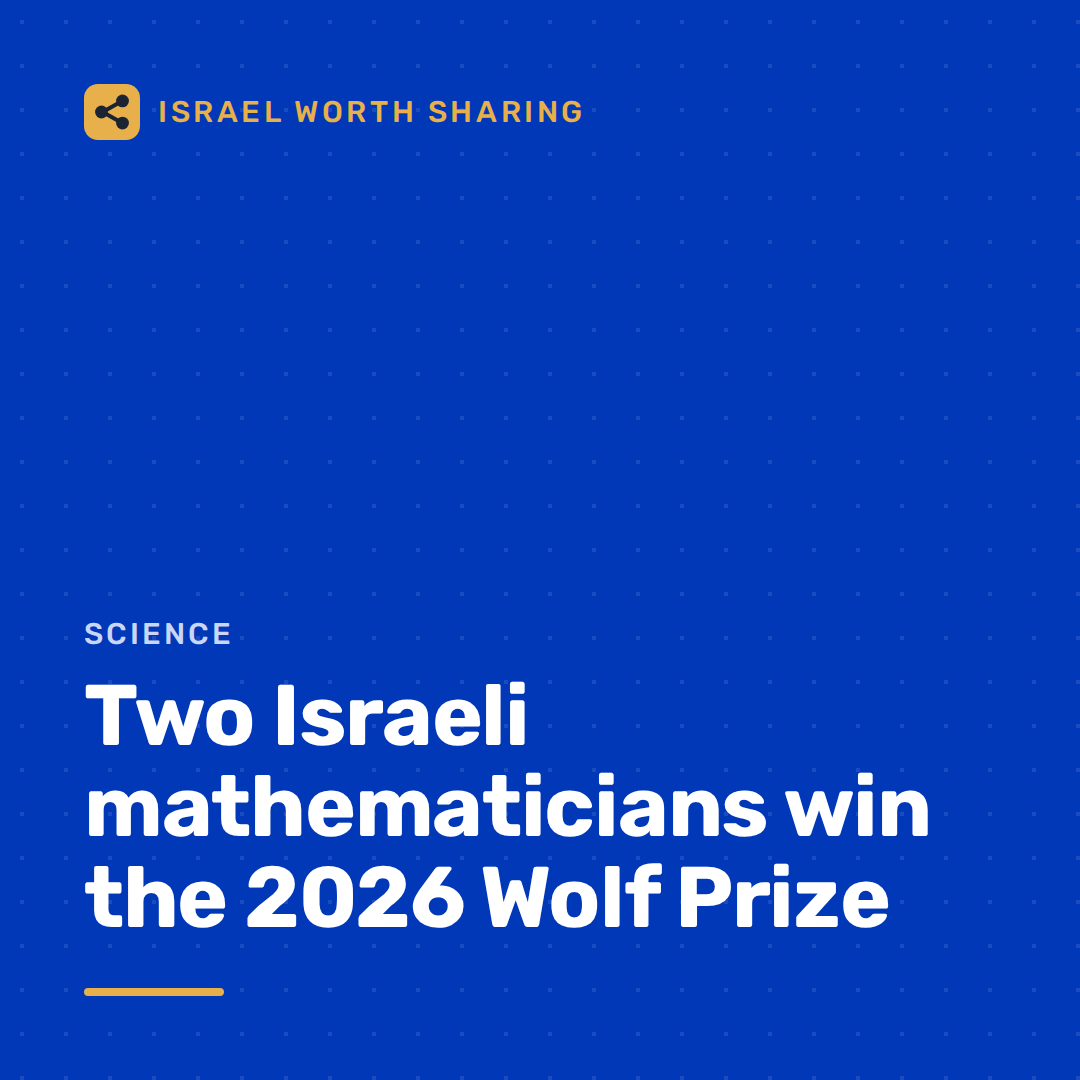 Two Israeli mathematicians win the 2026 Wolf Prize