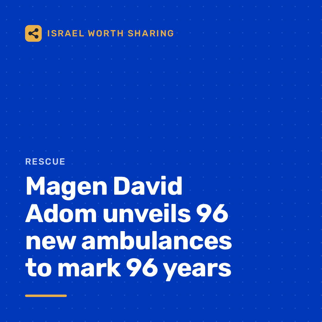 Magen David Adom unveils 96 new ambulances to mark 96 years